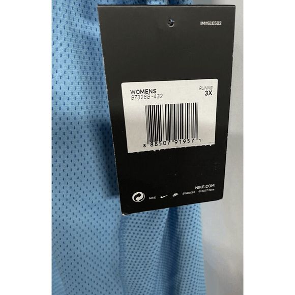 NEW Womens 3X Plus Size NIKE Zonal Cooling Relay Running Top 844845-010 Blue - Picture 4 of 8